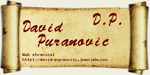 David Puranović vizit kartica
